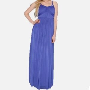 JESSICA SIMPSON Elegant Spaghetti Strap Long Gown Maxi Dress Royal Blue